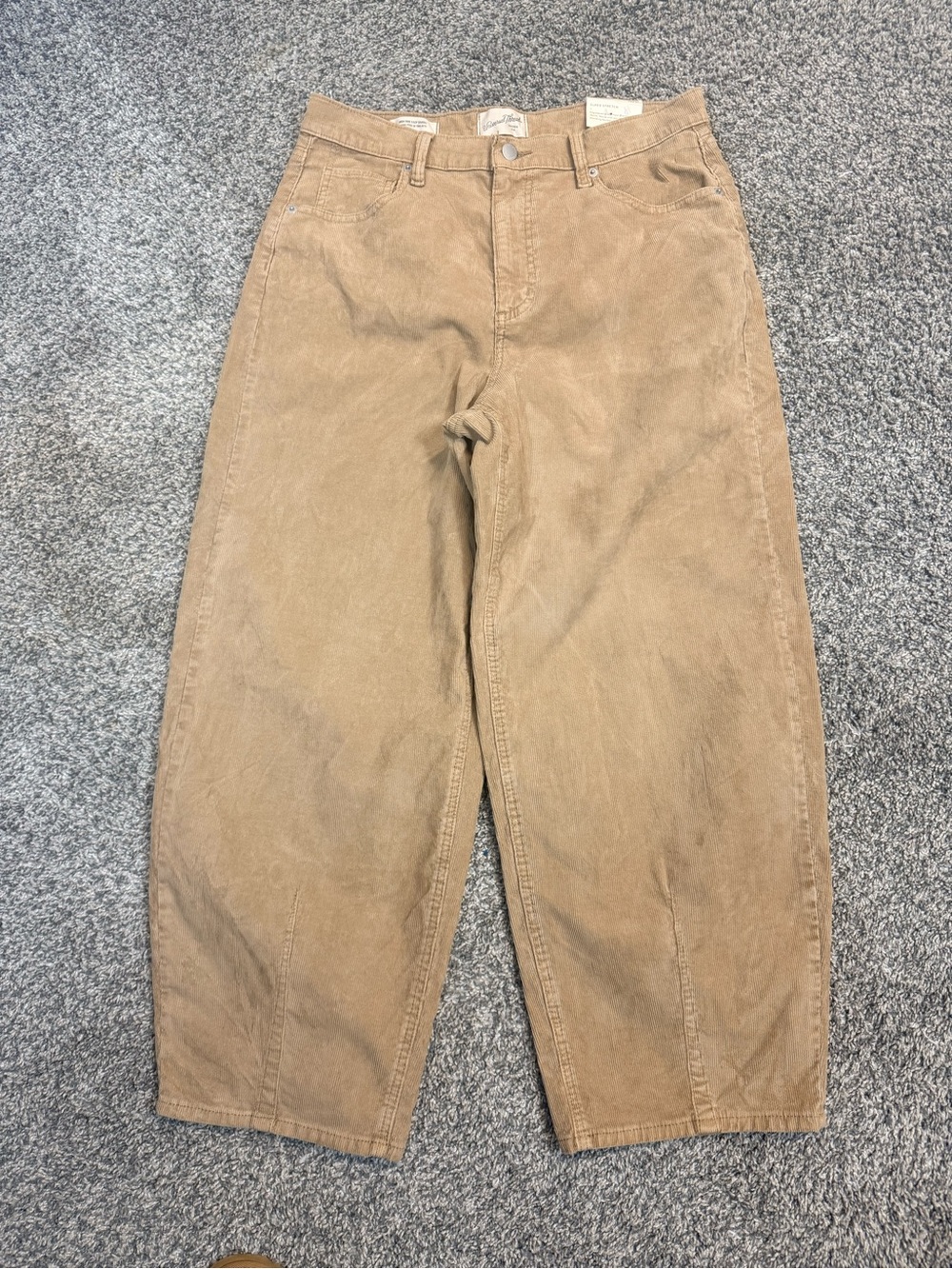 Universal Thread Women’s Corduroy Barrel-Leg Pants in Tan